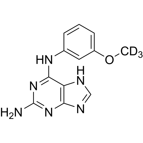 2-Amino-6-(3-methoxy-anilino)purine-d3 (N6-(3-Methoxy-d3-phenyl)-7H-purine-2,6-diamine)
